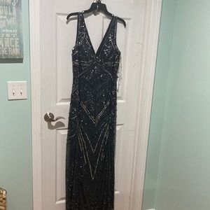 Long sleeveless evening gown size 18